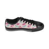 Cute little mermaid pattern Men's Low Top Canvas Shoes Black