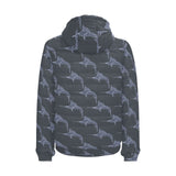 Swordfish Pattern Print Design 03 Men's Padded Hooded Jacket