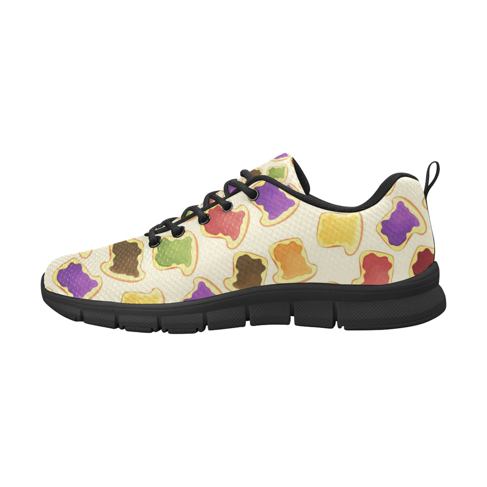 Bread Toast Pattern Print Design 02 Men's Breathable Sneakers ( Model 055)