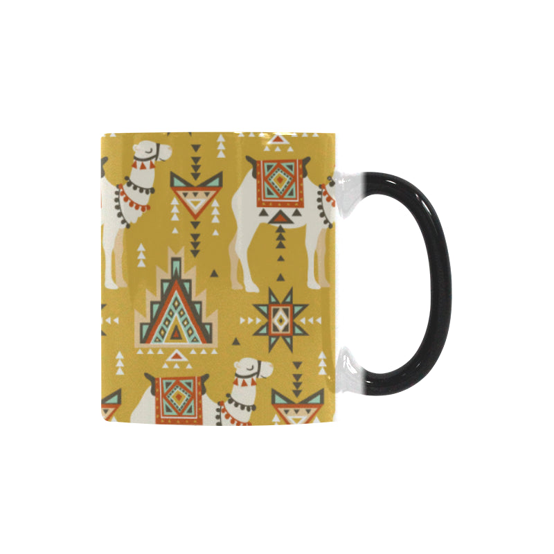 Camels ethnic motif pattern Morphing Mug Heat Changing Mug