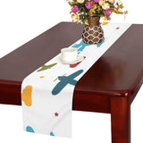 Airplane star cloud colorful Table Runner