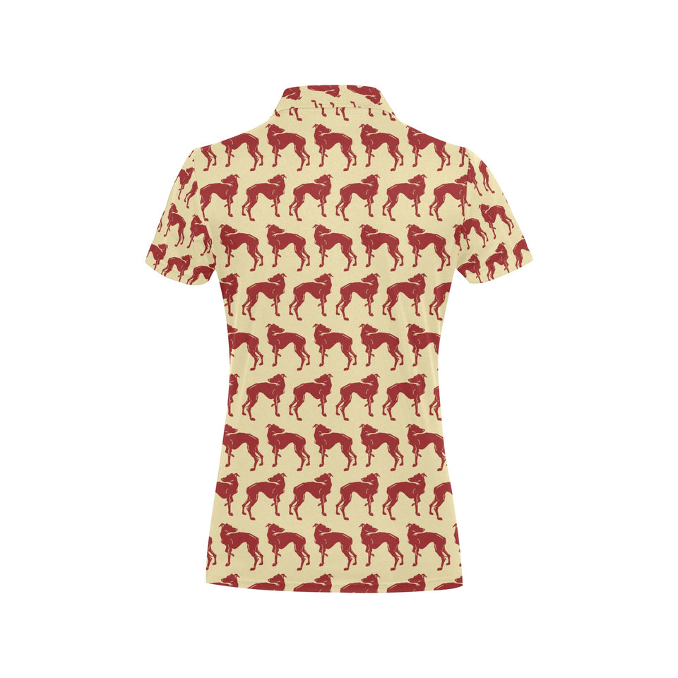 Greyhound Pattern Print Design 04 Women's All Over Print Polo Shirt