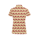 Greyhound Pattern Print Design 04 Women's All Over Print Polo Shirt
