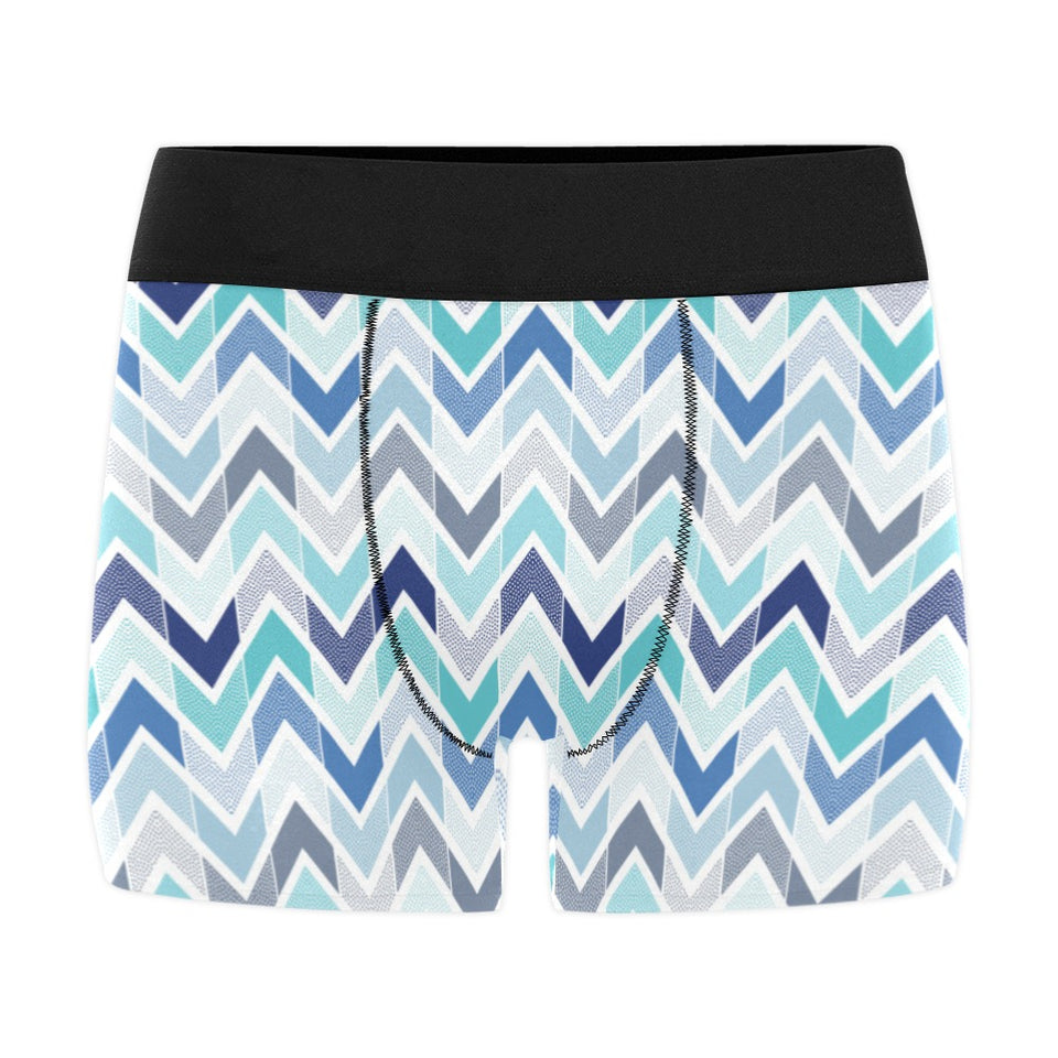 zigzag  chevron blue pattern Men's All Over Print Boxer Briefs Men's Underwear