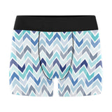 zigzag  chevron blue pattern Men's All Over Print Boxer Briefs Men's Underwear