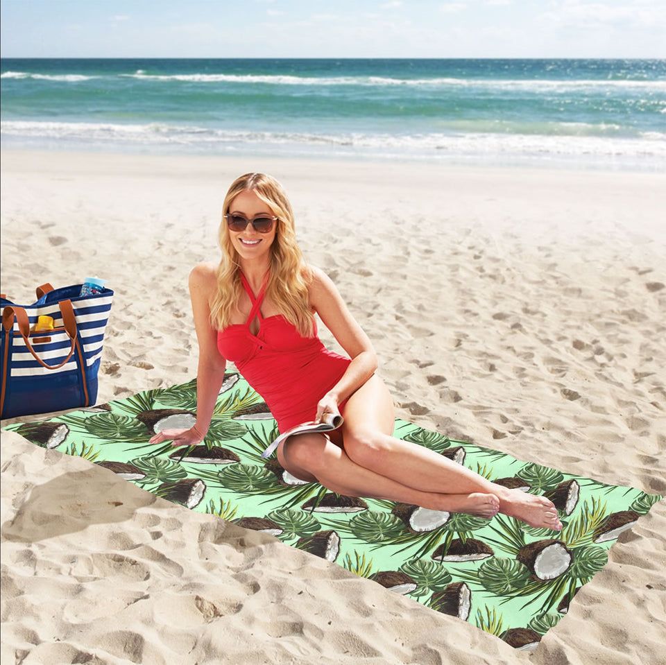 Coconut Pattern Print Design 02 Beach Towel