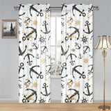 Anchors Rudders pattern Gauze Curtain