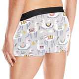 Cute Llama Alpaca pattern Men's All Over Print Boxer Briefs Men's Underwear