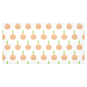cute onions smiling faces Tablecloth