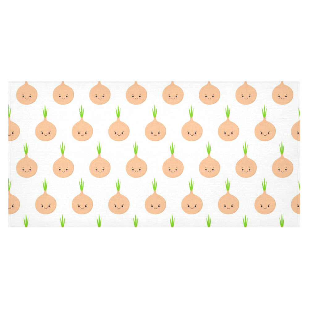 cute onions smiling faces Tablecloth