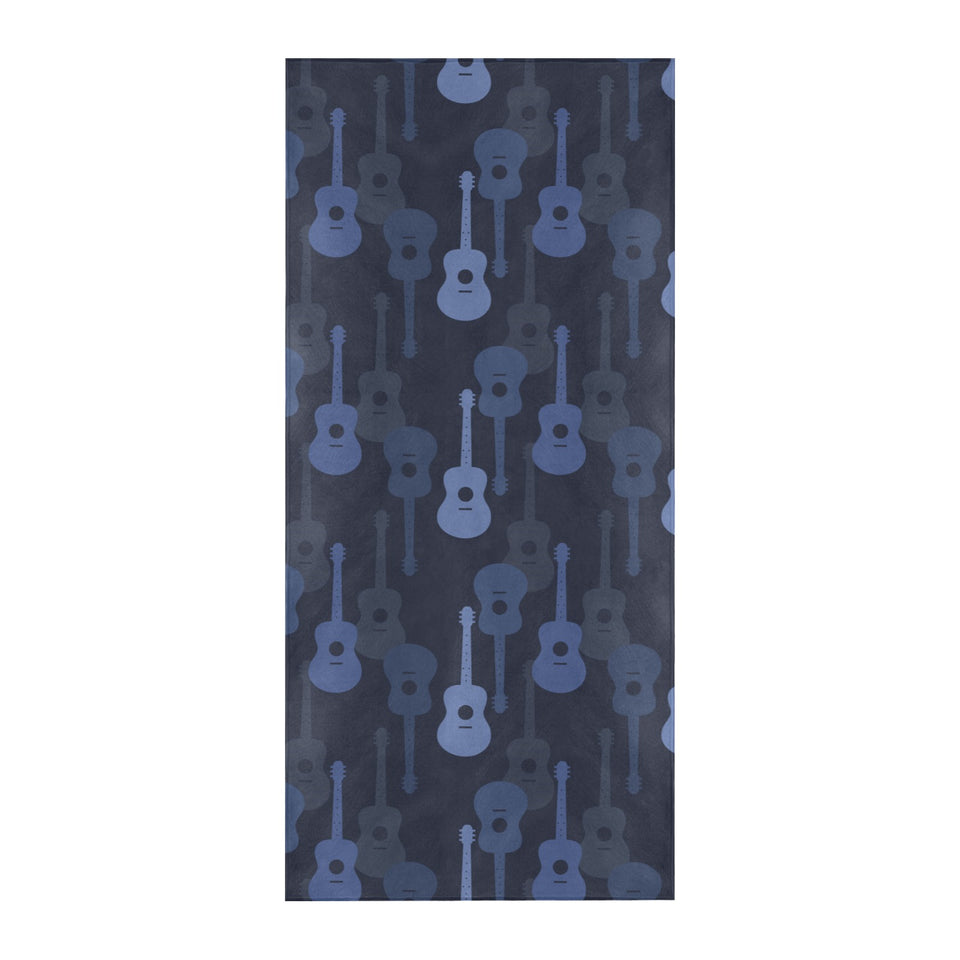 Blue Theme guitar pattern Beach Towel
