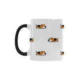 Cute beagle dog sleeping pattern Morphing Mug Heat Changing Mug