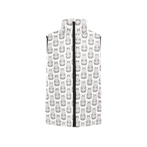Hippopotamus Pattern Print Design 05 Men's Padded Vest