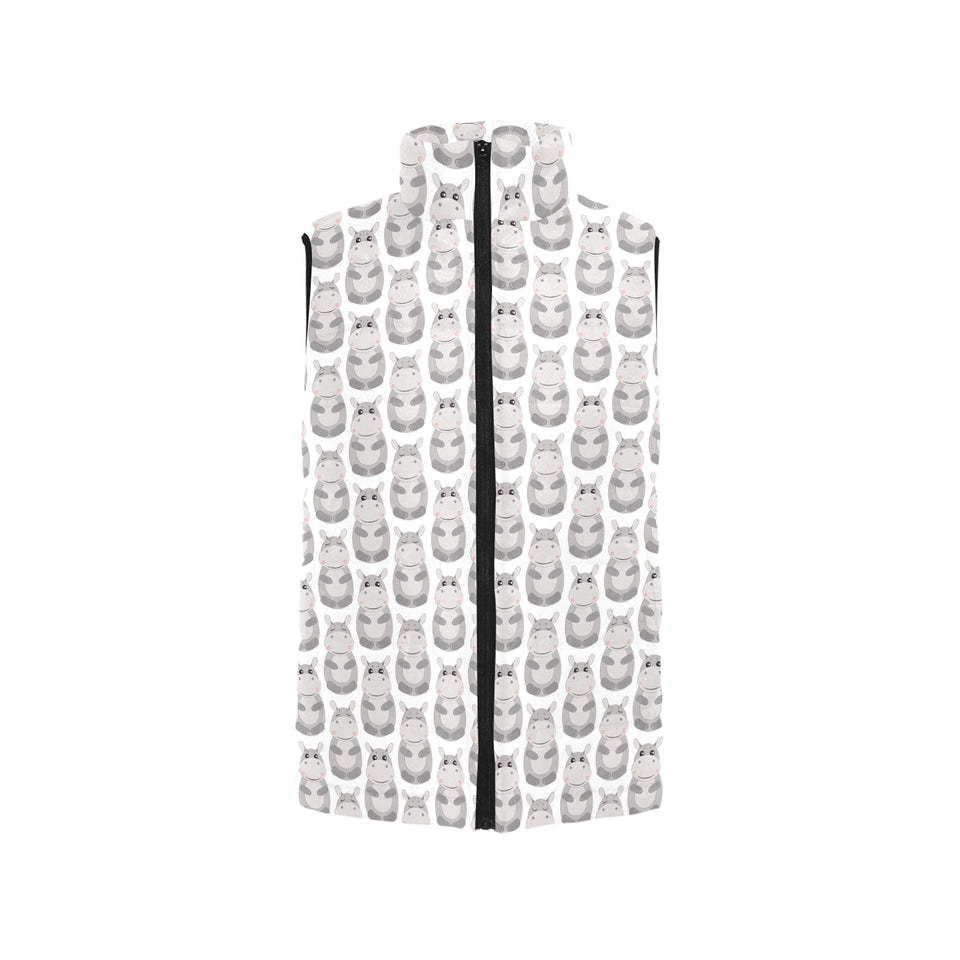 Hippopotamus Pattern Print Design 05 Men's Padded Vest