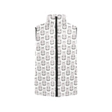 Hippopotamus Pattern Print Design 05 Men's Padded Vest