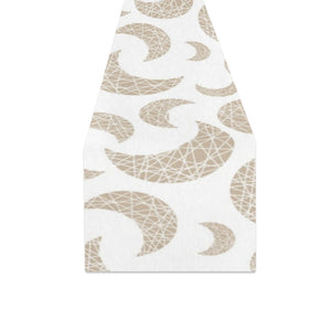 Cool gold moon abstract pattern Table Runner