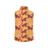 red rooster chicken cock pattern Women's Padded Vest
