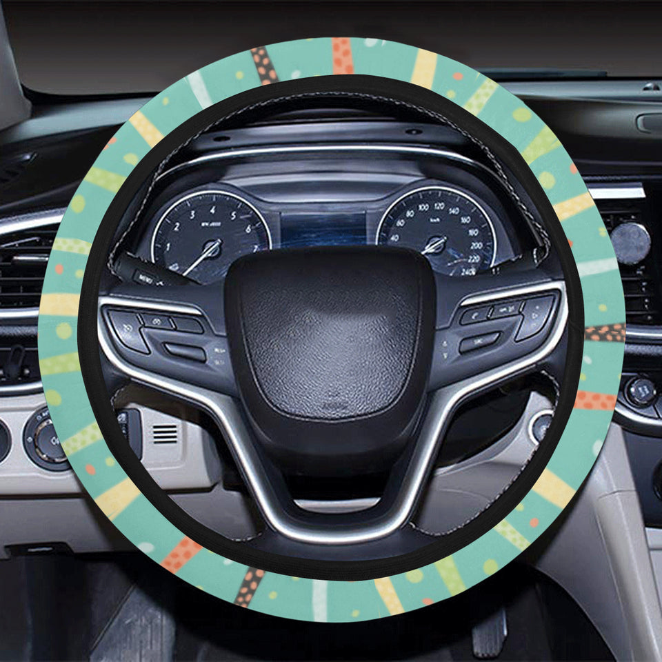 Giraffe Pattern Print Design 01 Car Steering Wheel Cover