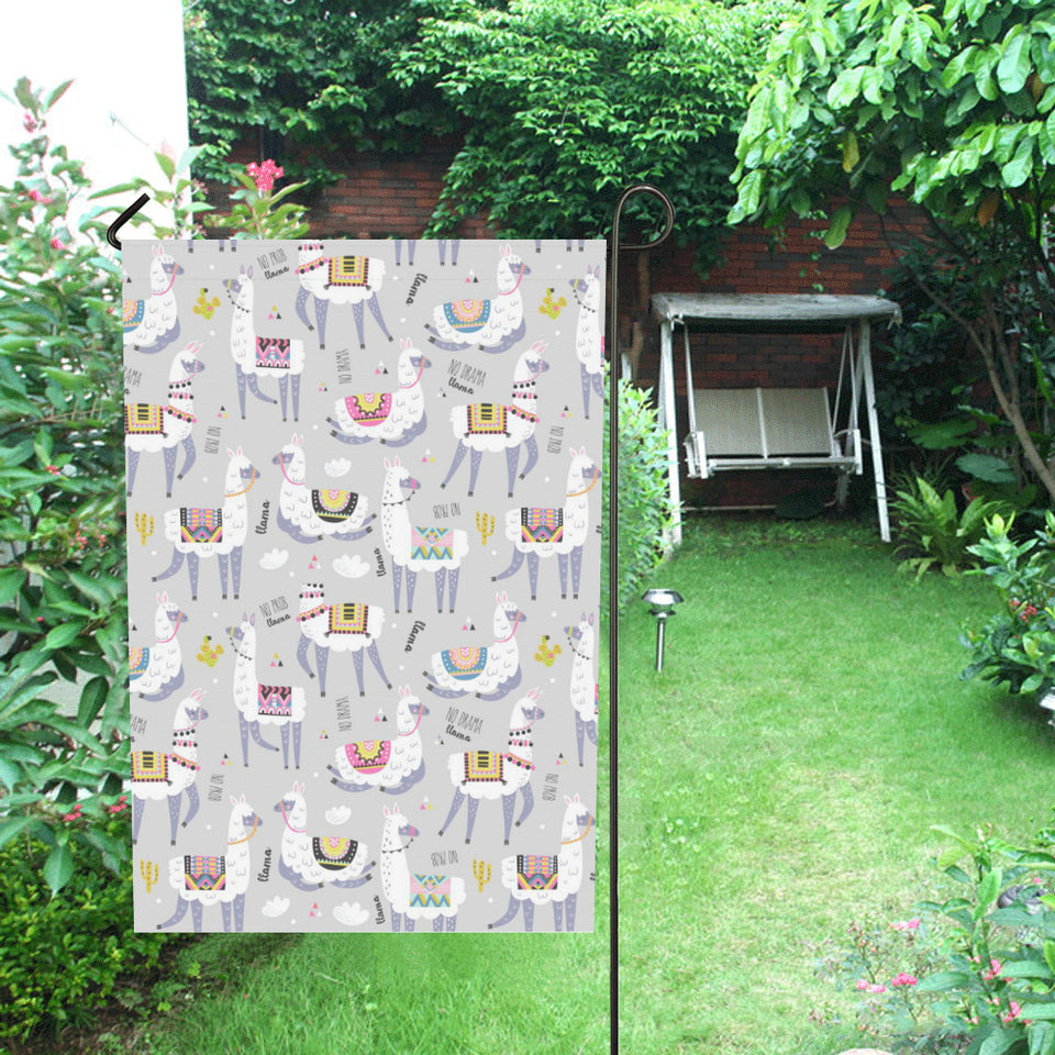 Cute Llama Alpaca pattern House Flag Garden Flag