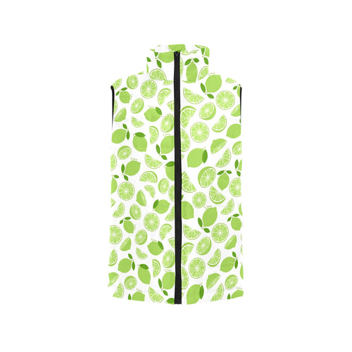 Lime design pattern Men's Padded Vest