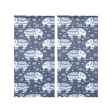 Elephant tribal design pattern Gauze Curtain