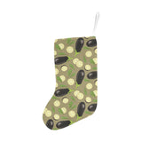 Eggplant Pattern Print Design 02 Christmas Stocking