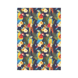 Colorful parrot flower pattern House Flag Garden Flag