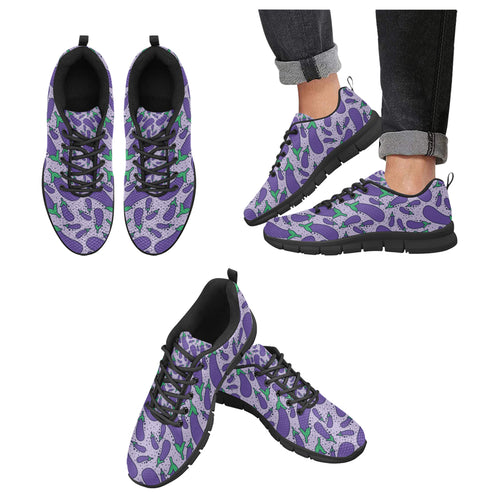 Eggplant Pattern Print Design 03 Men's Breathable Sneakers ( Model 055)