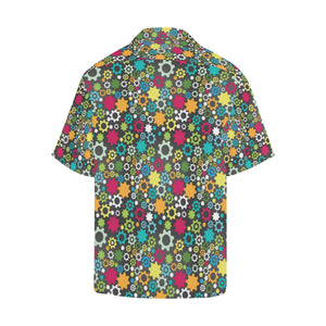 Gear Pattern Print Design 03 Men's All Over Print Hawaiian Shirt (Model T58)