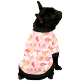Hand drawn heart design pattern All Over Print Pet Dog Round Neck Fuzzy Shirt