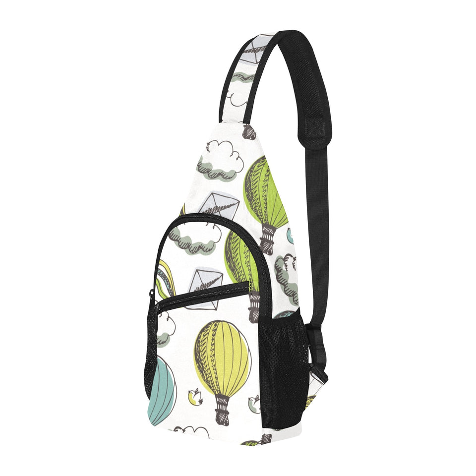 Hot Air Balloon Bird Cloud Pattern All Over Print Chest Bag