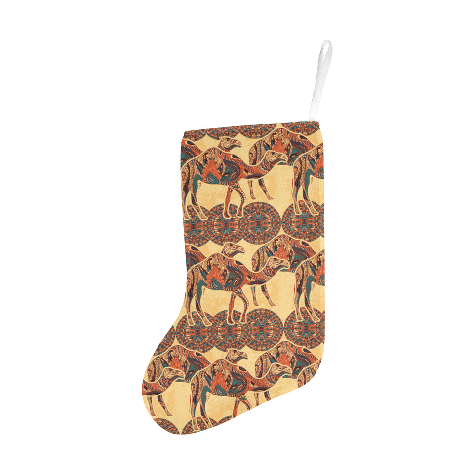 Camel polynesian tribal design pattern Christmas Stocking