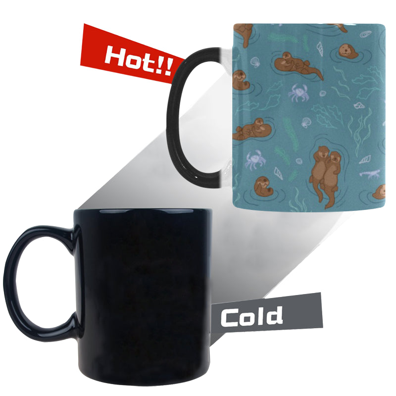 Sea otters pattern Morphing Mug Heat Changing Mug