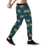 Camel pattern blue blackground Unisex Casual Sweatpants