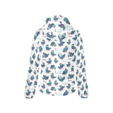 Pigeon Pattern Print Design 02 Women's Padded Hooded Jacket