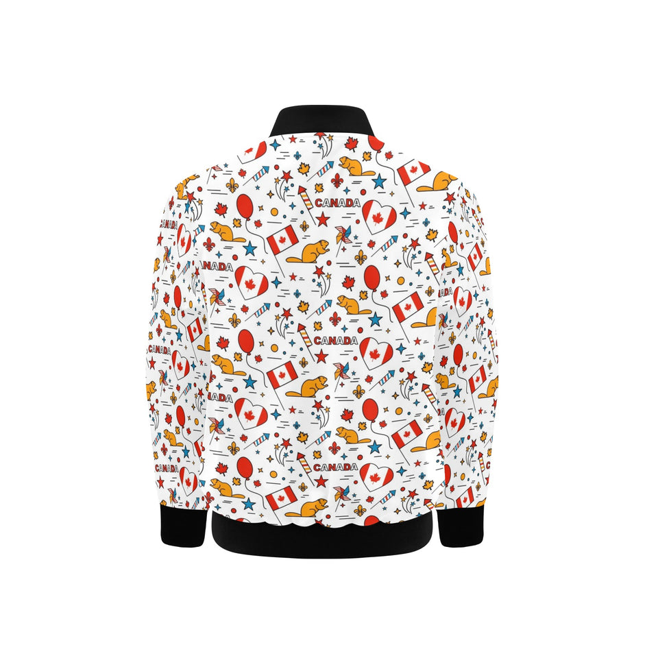 Canada Pattern Print Design 03 Kids' Boys' Girls' Bomber Jacket