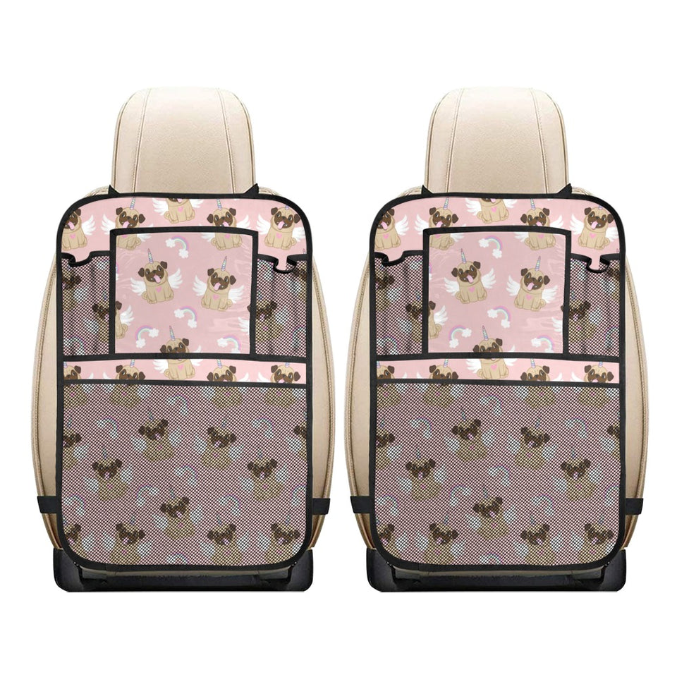 Cute unicorn pug pattern Car Seat Back Organizer
