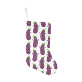 Eggplant Pattern Print Design 01 Christmas Stocking