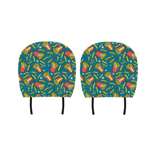 French fries red paper box pattern Car Headrest Cover