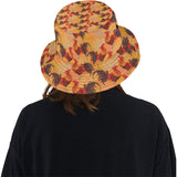 red rooster chicken cock pattern Unisex Bucket Hat