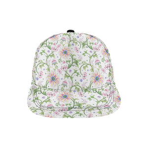 Beautiful pink lotus waterlily leaves pattern All Over Print Snapback Cap