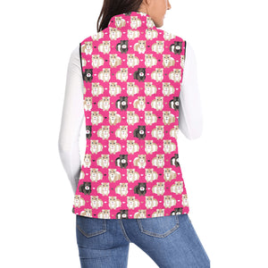 Guinea Pig Pattern Print Design 01 Women's Padded Vest