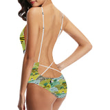 Hand drawn windmill pattern Women's One-Piece Swimsuit