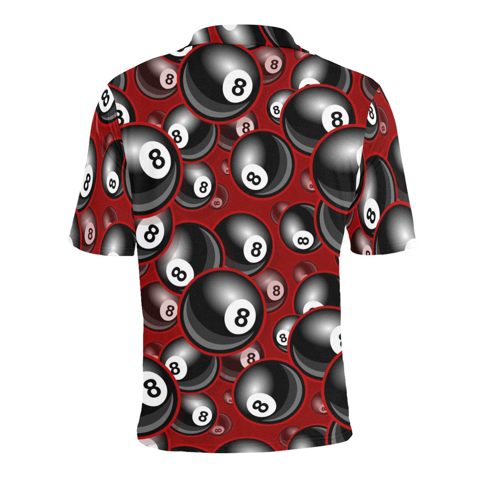 Billiard Ball Pattern Print Design 05 Men's All Over Print Polo Shirt