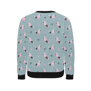 poodle dog pattern Men's Crew Neck Sweatshirt