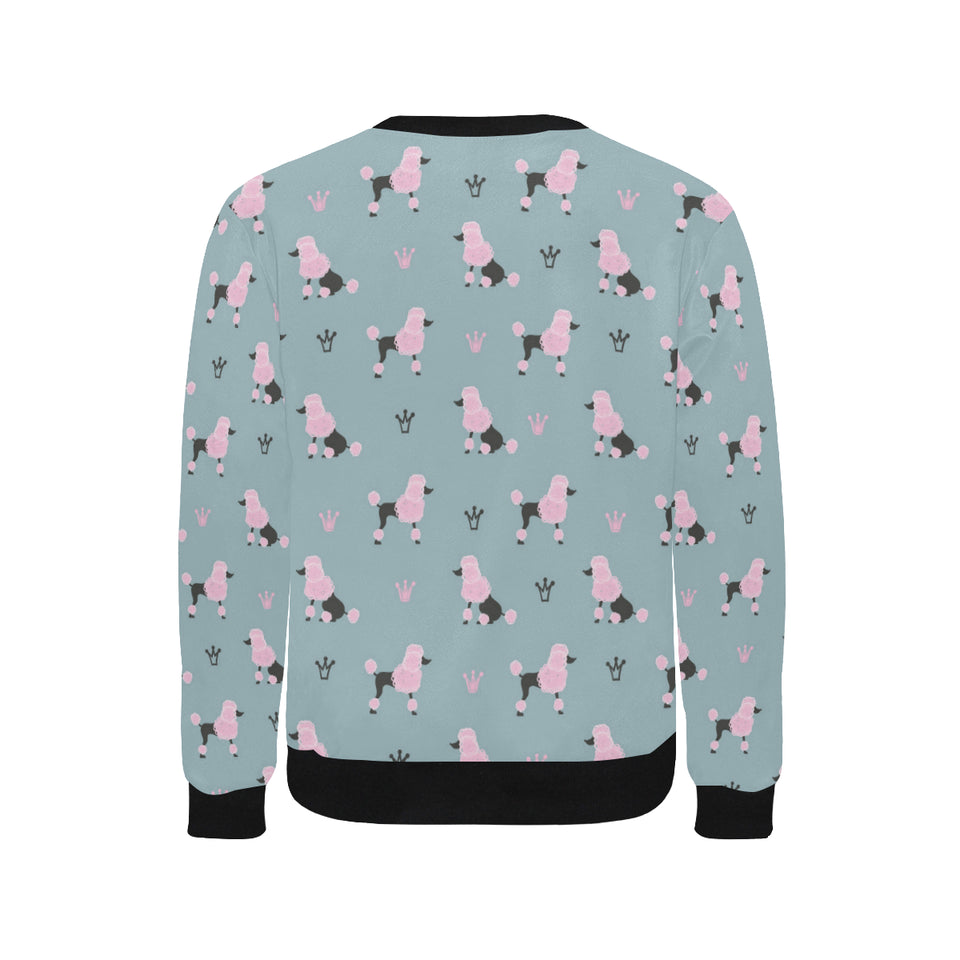 poodle dog pattern Men's Crew Neck Sweatshirt