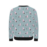 poodle dog pattern Men's Crew Neck Sweatshirt