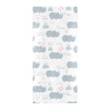cute rhino heart pattern Beach Towel