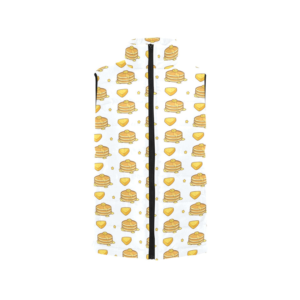 Pancake Pattern Print Design 03 Women's Padded Vest