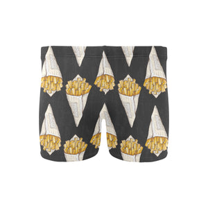 French fries dark background Men's Swimming Trunks